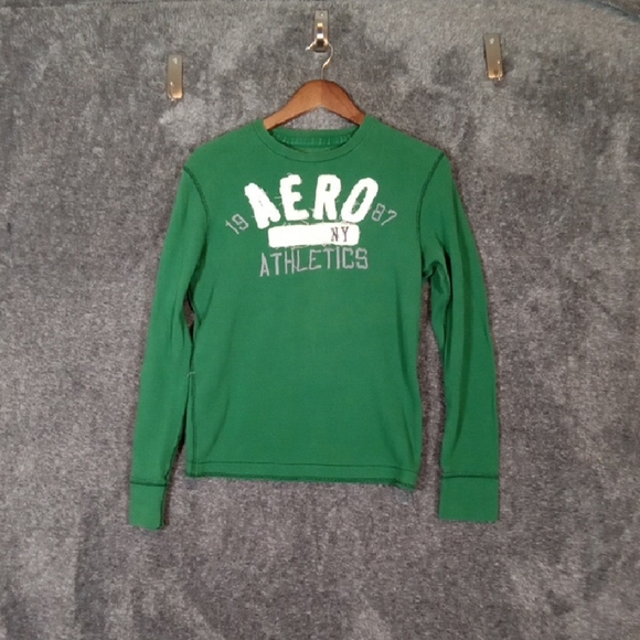 Aeropostale Other - Aeropostale Green Crewneck Sweater Spell Out Logo Unisex Size Medium